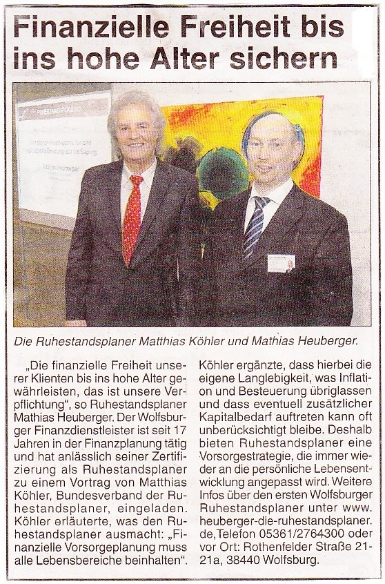 Mathias Heuberger Wolfsburger Kurier